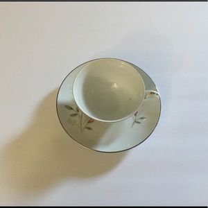 Footed Cup & Saucer Set Sterling Rose
